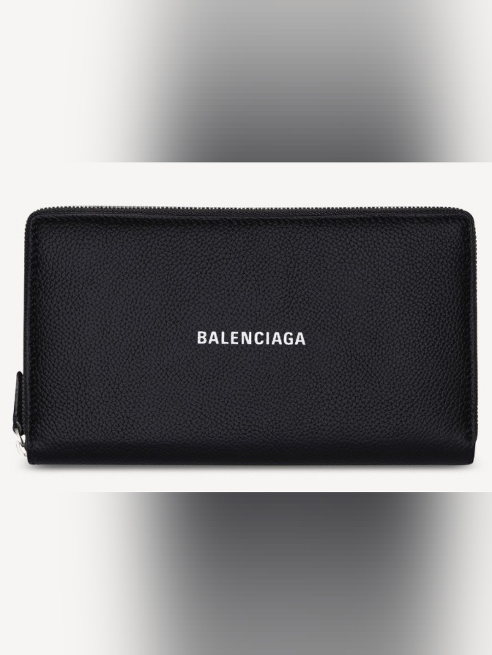 Balenciaga Black Leather Logo Wallet